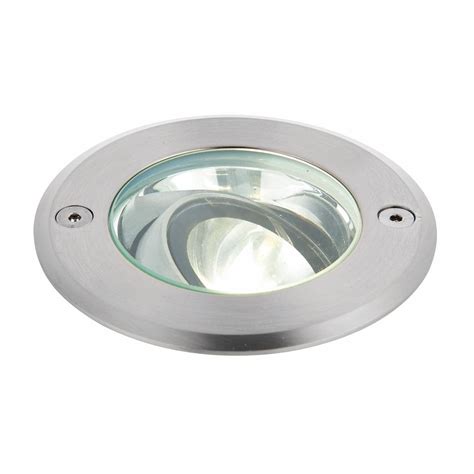 Saxby Hoxton 79195 Led Stainless Steel Clear Glass Ip67 6w 4000k 108mm Dia Outdoor Ground