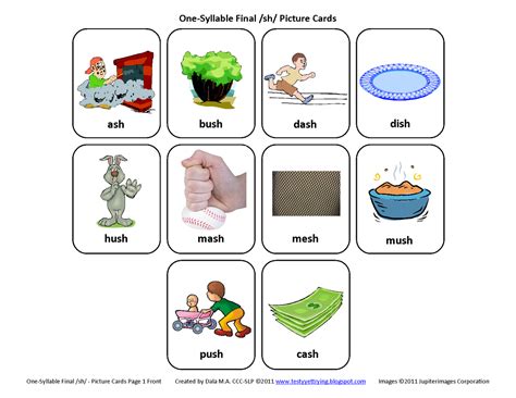 Testy Yet Trying Final Sh Free Speech Therapy Articulation Picture Cards