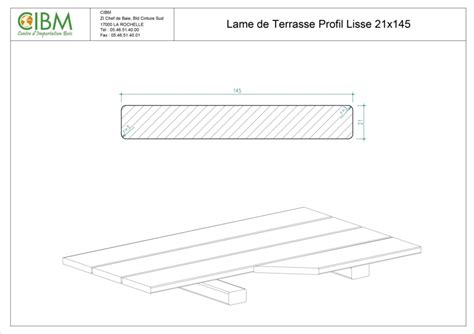 Cibm Centre Import Bois Lame De Terrasse Massaranduba X Mm