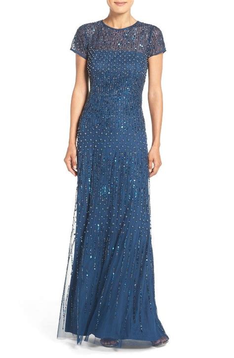 Adrianna Papell Embellished Mesh Gown Nordstrom Bridal Shower