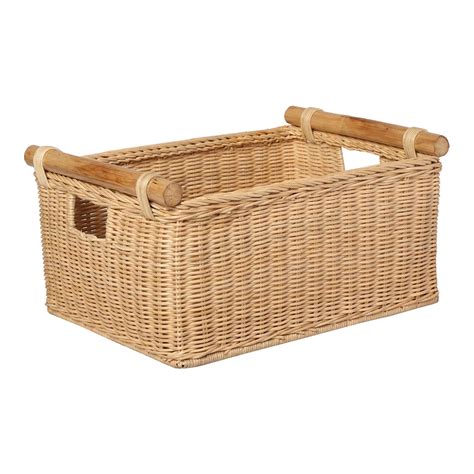 wudflex handmade wicker basket  cloth storage basket bin organizer