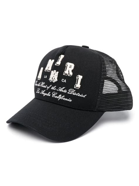 Amiri Logo Embroidered Panelled Cap Farfetch