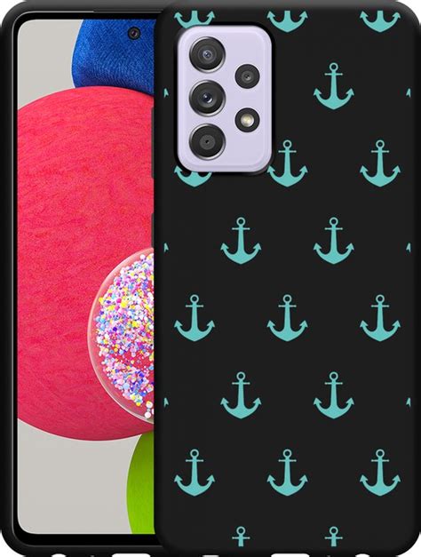 Galaxy A52 A52s Hoesje Zwart Ankers II Designed By Cazy Bol