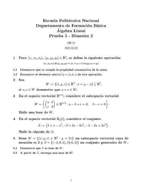 4 Prueba 03 Escuela Polit Ecnica Nacional Departamento De Formaci