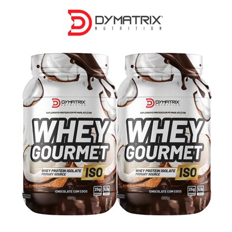 Kit 2 Whey Gourmet ISO Dymatrix 900g Shopee Brasil