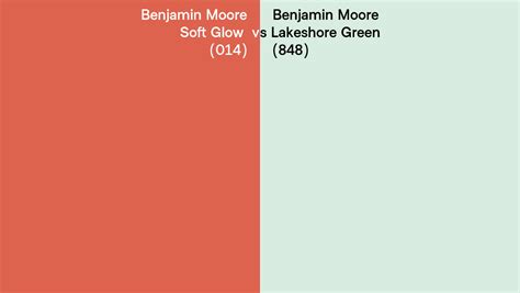 Benjamin Moore Soft Glow Vs Lakeshore Green Side By Side Comparison