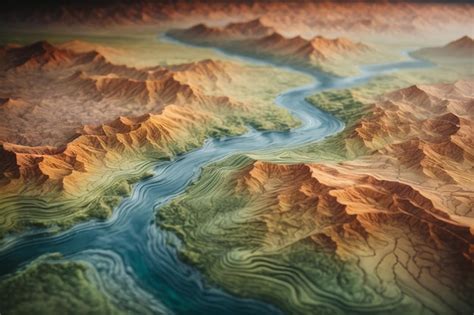 Premium Ai Image Topographic Map Background