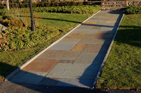 Stone Masonry In Swampscott Ma Bluestone Walkway And Edge