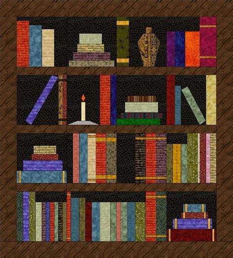 Bookshelf Quilt Pattern Free See More Ideas About Quilts, Book Quilt ...