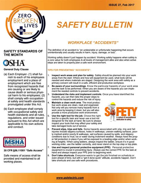 Safety Bulletin Template