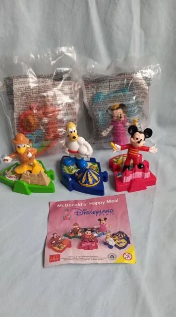 Mcdonalds Disneyland Paris Happy Meal Toys Mickey Minnie Goofy Donald