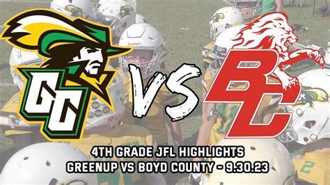 Greenup County Vs Boyd County 4th Grade JFL Peewee Football Highlights