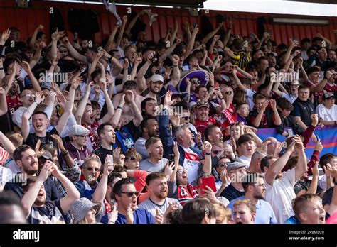 Football Soccer Fans And Spectators Joyous Happy And Celebrating