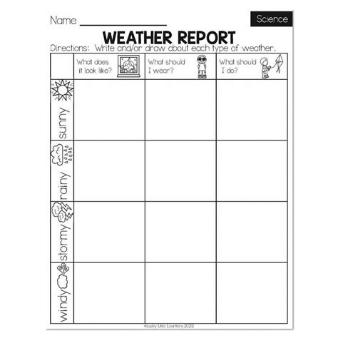 Summer - Early Finishers 1st Grade - Science - Weather Report ...