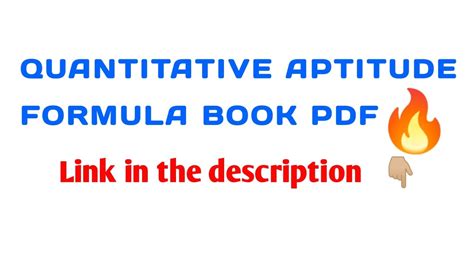 Cat Quantitative Aptitude Formula Book Pdf Youtube