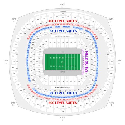 Superdome Seating Chart With Seat Numbers | Cabinets Matttroy