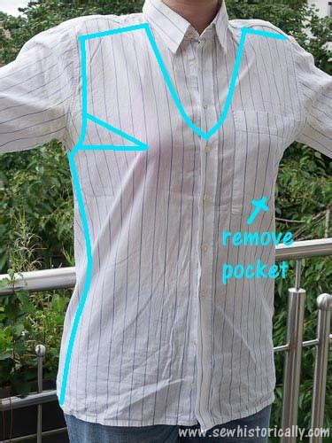 Men S Shirt To Women S Blouse Refashion Artofit