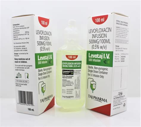 Levofloxacin Intravenous Infusion USP 500mg Manufacturer Supplier And