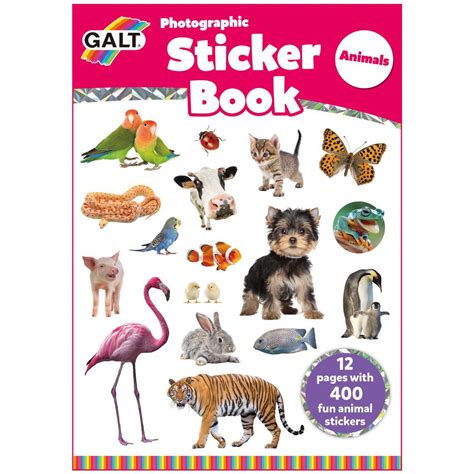 Photographic Sticker Book Animals Galt Toys Uk