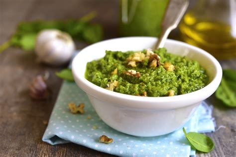 Basil Walnut Pesto Recipe Glendas Farmhouse