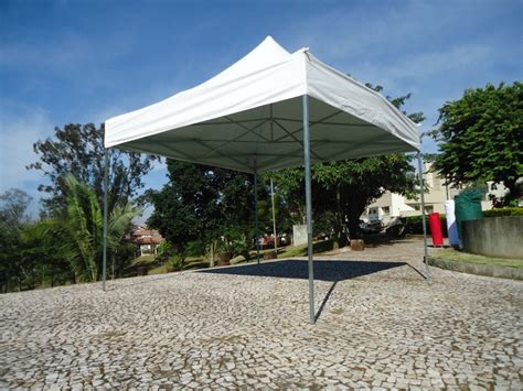 Tenda Sanfonada 3 X 3 Aço Galvanizado E Lona Pvc Resistentec