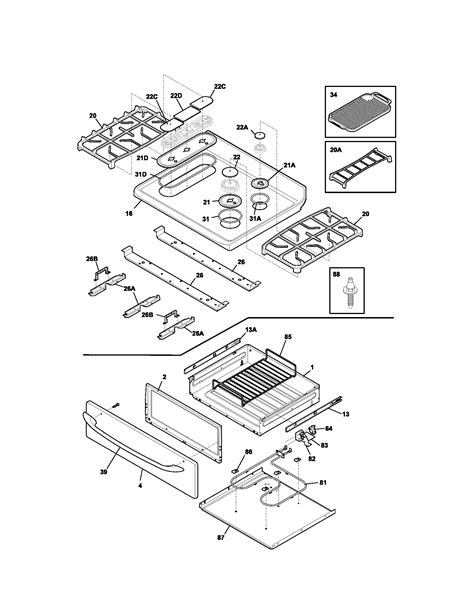 Kenmore Gas Range Parts Diagram