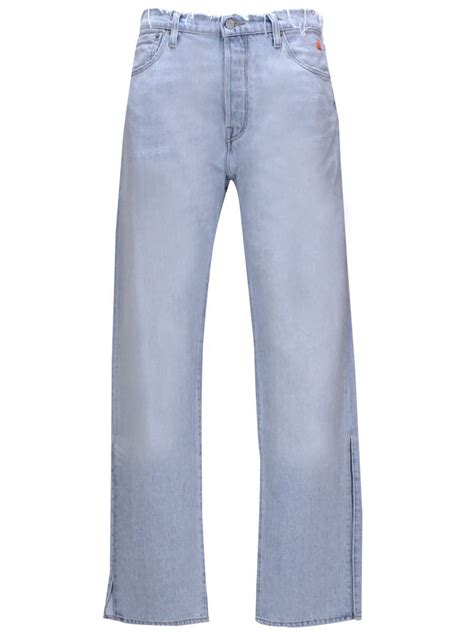 Buy Erl Split Leg 501® Jeans X Levis Blue At 33 Off Editorialist