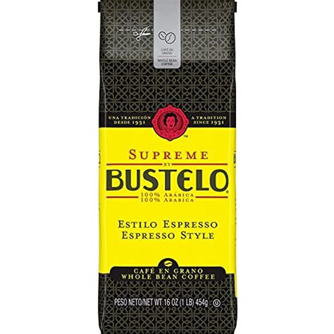 Supreme By Bustelo Whole Bean Espresso Coffee 16 Ounce Bag 1 Pound