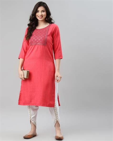 Buy Aarika Women S Gajri Color Embroidery Work Kurti Online At Best