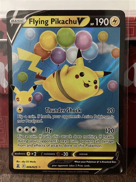 Mavin Pok Mon Tcg Flying Pikachu V Th Anniversary Celebrations