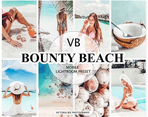 5 Lightroom Mobile Preset Bounty Beach Summer Preset Influencer Lightroom Bright And Airy