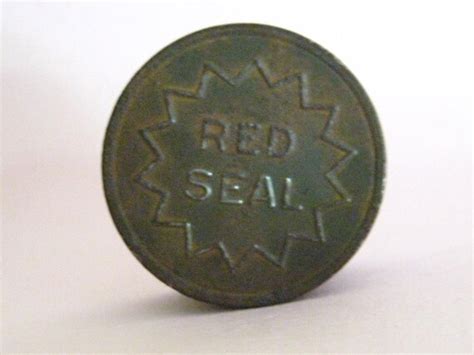 Antique Red Seal Snuff Tin Tobacciana Collectable Steampunk