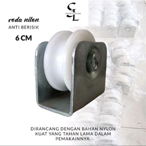 Jual Roda Pagar Pintu Besi Nylon Cm Roda Nilon Anti Brisik Shopee