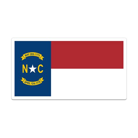 North Carolina Sticker Decal Vinyl State Flag NC V3 - Rotten Remains