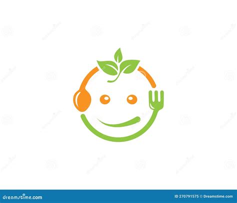 natural baby food logo design stock vector illustration  template