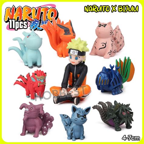 Jual Action Figure NARUTO X 9 BIJUU Isi 11 Pcs Miniatur Topper