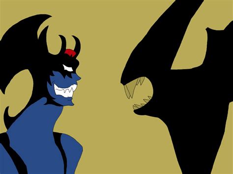 Devilman Vs Bendy Blood And Ink By Beccalupin On Deviantart