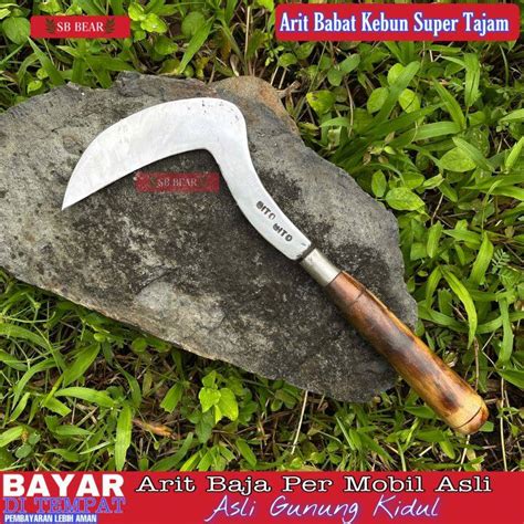 Arit Sabit Rumput Jawa Timur Baja Per Asli Super Tajam Dan Halus Babat