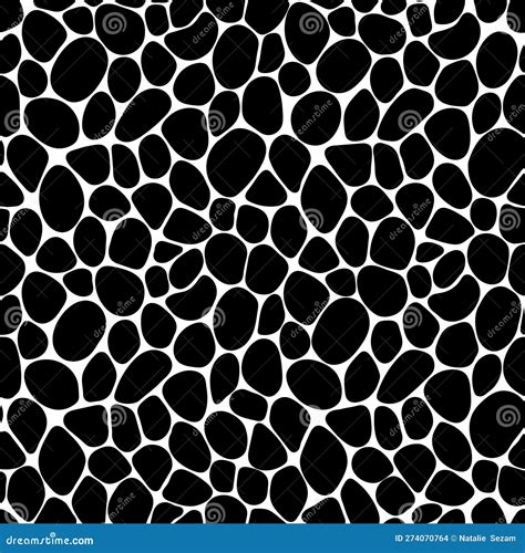 Black And White Paving Seamless Pattern Vector Illustration Rounded