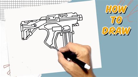 How To Draw Nerf Gun Youtube