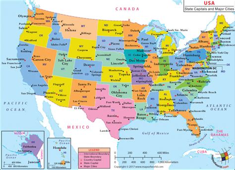 USA Map With States And Cities Pdf | Printable Map Of USA