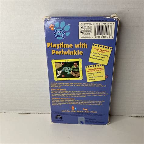 Mavin Nick Jr Blues Clues Playtime With Periwinkle Vhs Video Tape