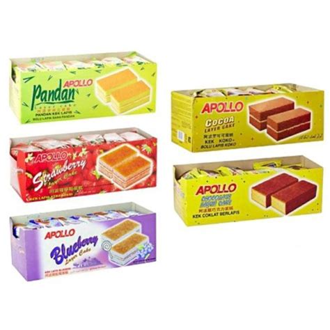 Jual Apollo Cake Kue Bolu Lapis Isi 24pcs Rasa Coklat Pandan Enak Dan