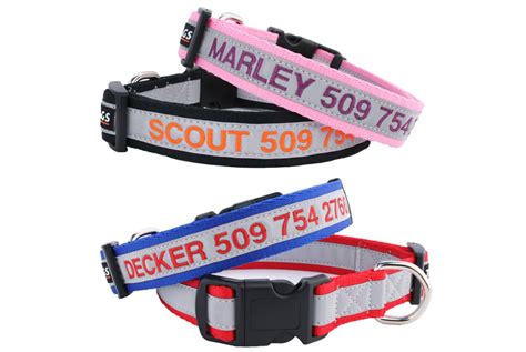 Personalized Reflective Dog Collars | Embroidered – GoTags