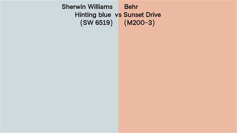 Sherwin Williams Hinting Blue SW 6519 Vs Behr Sunset Drive M200 3