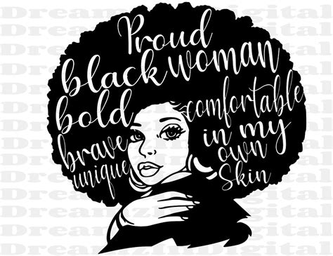 Black Woman Svg Afro Girl Svg Empowering Woman Svg Black Melanin