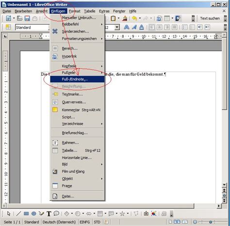 Fu Noten Und Endnoten In Libreoffice Libre Office Software