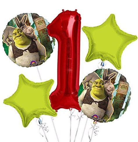 Shrek Donkey Balloon Bouquet 1st Birthday 5 Pcs Party Https