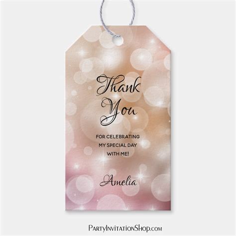 Blush Pink Bokeh Quinceanera Collection PARTY INVITATION SHOP