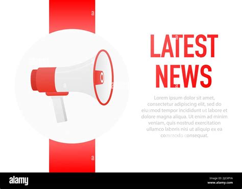 Hand Holding Megaphone With Latest News Stock Vector Image Art Alamy